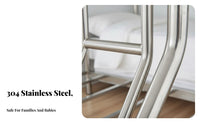 Rust-Proof Stainless Steel Bunk Bed Space-Saving Adult Bunk Bed Easy Assembly No Box Support Needed for Students, Roommates, Dormitory, Shared Room, Hostel, Apartment
