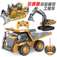 1:24 Alloy Engineering Vehicle Remote Control Excavator Toy for Kids