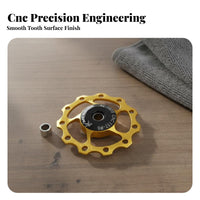 Rear Derailleur Pulley Wheel Lightweight Cycle Derailleur Pulley 7/8/9/10 Speed Compatible Cycle Pulley Wheel for Mountain Bikers, Road Cyclists