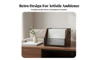 Vinyl Album Storage Box Retro Design Vinyl Album Storage Crate Space-Saving