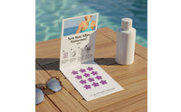 12 Pieces Detection Sticker with Color Card Violet for Beach, Kids