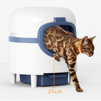 Pull-out Automatic Litter Box Low-Entry Enclosed Litter Box Large Pet Furniture for Cats, Multi-Cat Households, Living Room, Apartment