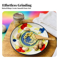 Manual Ceramic Garlic Grater Plate Hand-Operated Ceramic Grater Plate Compact Grinding Dish with Textured Surface Easy to Clean for Home Cooks