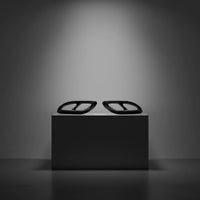 2 Pieces Sporty Look Four-Outlet Outlet Exhaust Tip Cover Stylish Design Rear Bumper Exhaust Pipe Trim Easy Installation Rear Bumper Outlet Frame Long-Lasting for Mercedes Owners, Car Enthusiasts
