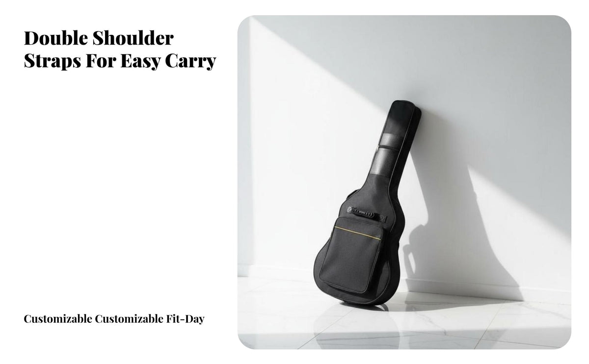 41 Inch Guitar Bag Waterproof Acoustic Guitar Case Water-Resistant Long-Lasting for Travel, Performance