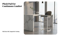 Upholstered High-Back Stool with Backrest Home Furnishing Minimalist Design