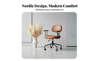 Armless rotating Chair Nordic Design Armless Caster Chair Ergonomic spine supportrest Space Saving for Adults