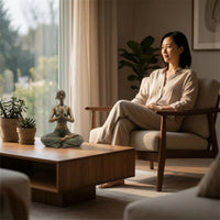 Meditation Girl Figurine Textured Meditating Statue Resin for TV Cabinet