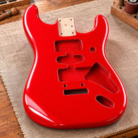 Polyester Finish S-styleStyle Body Contoured Heel Paulownia Wood Body Two-Point Tremolo Mount Music Instrument Parts Four-Bolt Neck Pocket