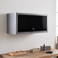 Wall Cabinet with Gas Struts Industrial Wall Cabinet with Gas Spring Space-Saving Furniture for Workshop