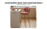 Adjustable rotating Stool with Low rear support Modern design Indoor Furniture for Kitchen