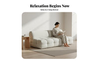 Minimalist aesthetic Armless sectional Sofa Customizable Layout Armless Chair Module fluffyLike Comfort Sectional Couch Deep Seat for Apartment Dwellers, Interior Designers, Young Adults, Living Room, Reception Hall, Bedroom