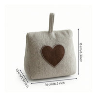 Weighted Textile Door Stopper Herringbone Hardware Practical for Apartment