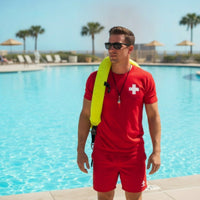 High-Visibility Flotation Collar with D-Collar Padded Water Rescue Collar Heavy-Duty Throwable Rescue Collar Floating for Docks