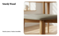 Upholstered Wooden Side Chair Minimalist Aesthetic Kitchen Seating for Adults