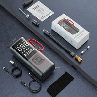 Portable Car Tire Inflator with Digital Display, 12V, Lithium Battery