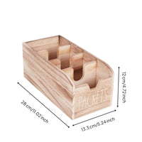 Wooden Desktop Storage Box Compartmented Open-Top Packet Organizer Vintage Wooden Compartment Box for Table