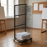 Art Drying Rack Removable Shelves Painting Drying Rack Black Finish for Painters