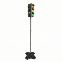 Illuminated Traffic Light Toy with Stand Automatic Toy Traffic Indicator with Pole Manual Indicator Light Model Freestanding for Children, Toddlers, Teachers, Playroom, Classroom, Preschool