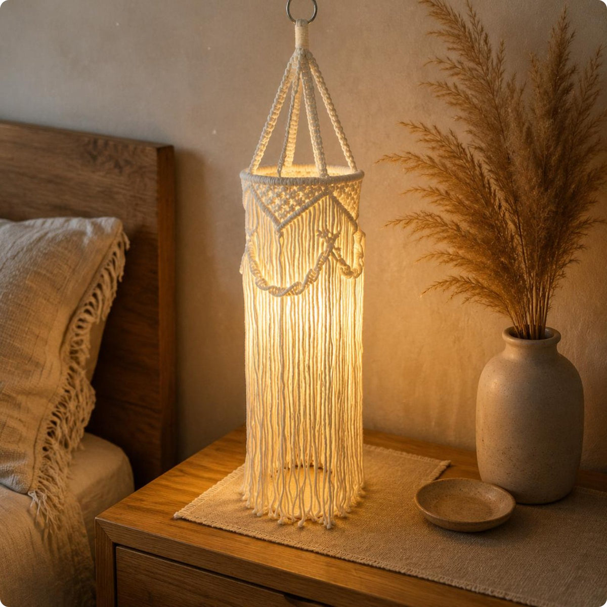 Macrame Hanging Light Shade Handmade Macrame Hanging Lamp Shade Easy to Install