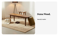 Multi-Purpose Backless Wooden Bench adaptable Wooden Plank Bench Minimalist Design Long Stool minimal design for Families, Homeowners, Interior Decorators, Living Room, Bedroom, Entryway, Hallway
