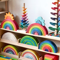 DIY Cross-Border Children's Educational Toy Rainbow Music Tree Wooden Ornament Kindergarten Gift Wholesale