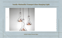 Adjustable Nordic Glass Pendant Light