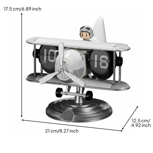 Airplane Flip Timepiece Creative Gift House Decoration for Aviation Enthusiasts
