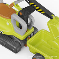 Multifunctional Large Excavator Ride-On Toy with Steam Spray, Sand Digging, for Kids