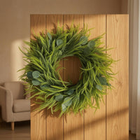 Eucalyptus Wreath with Fern Sprigs Dense for Entryway