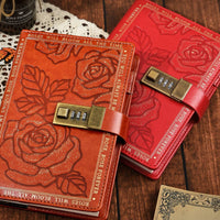 A6 Lock Journal Gift Box Lock Diary Embossed Cover for Students