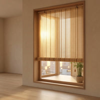 Bamboo Roller Blind Light Filtering Bamboo Roller Shade Adjustable for Sunroom