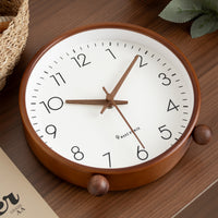 Vintage Wooden Table Clock with Silent Sweep Movement