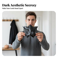 Mythological Design Demonic creature Halfface covering Intricate features Horror Character face covering Adjustable Strap Costume Accessory for Halloween fans, Cosplayers, Adults, Cosplay festivitys, Stage Performances, fancy dress ball Balls, Nightclubs