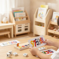 Early Learning Color Sorting Toy with Cards Double-Sided Number Matching Game Smooth Counting and Matching Game Preschool for Toddlers