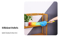 Rainbow Duster Rod Multi-Purpose Dusting Tool Washable Head for Office Workers