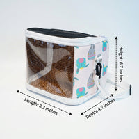 Bird Carrier and Parrot Carrier with Wood Perch, Budgie Carrier Cockatiel Carrier with Crossbody Strap and Transparent Visual Window for Outdoor