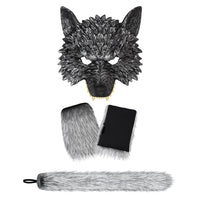 Halloween Wolf Costume Set with Mask, Gloves, and Tail