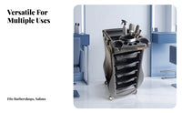 Salon Trolley Cart Molded Compartments Hair Styling Cart Caster Wheels Mobile Storage Cabinet