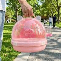 Portable Pet Carrier with Top Entry, Small Animal Travel Cage and Hamster Carrier with Handle, Outdoor Bird Carrier for Small Animal Travel