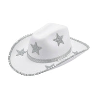Headwear Western Cowboy Hat Sparkling Silver Trim Hatband Detail