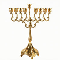 Nine-Head Candlestick Metal Candle Stand Embossed for Mantel