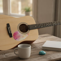 Acoustic Guitar Pickguard Protective Pickguard with Backing Glossy Guitar Scratch Plate for Guitarists, Live Performances