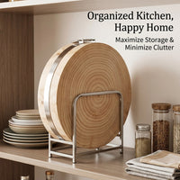 304 stainless steel extended chopping board storage for home kitchen tabletop, modern minimalist lid holders for pots and pans, rack for cooks