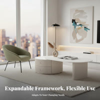 2 Pieces Nesting Coffee Table Set Modern Minimalist and design Living Room Furnishing Space-Saving Easy Assembly for Lounge Area