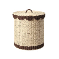 Storage Basket with Lid Handwoven Laundry Basket with Lid Tall for Bathroom