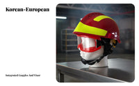 Firefighter Salvage Headgear Heat Resistant F2 Salvage Helmet Impact Resistant Firefighter Guard Ed Hard Hat for Firefighters, Firefighting Areas