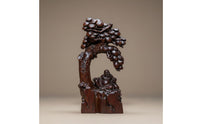 Ebony Wood Buddha Sculpture Zen Design House Decoration for Living Room, Desktop
