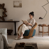 Rattan Chair, Lounge Chair, Single-seat Chair, Wicker Chair, With Armrests, High Back, For Hotel Lobby, Living Room