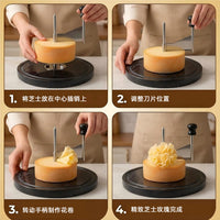 Marble Cheese Grater with Rotating Disc for Manual Chocolate Shaving